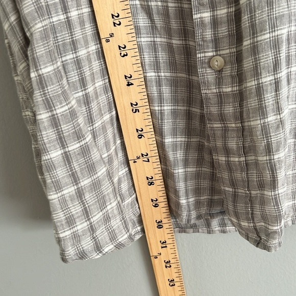 PENDLETON MENS MALONE LINEN SHORT SLEEVE BUTTON UP SHIRT SIZE LARGE - Picture 4 of 7